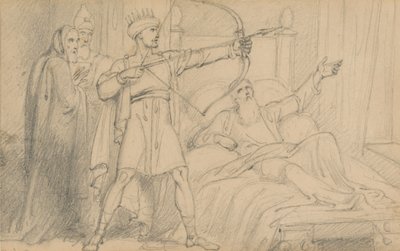 Élisée sur son lit de mort (II Rois 12:17) - Richard Westall