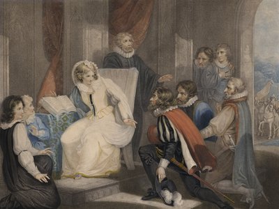 La Reine Élisabeth I Recevant la Nouvelle de la Mort de sa Sœur la Reine Marie - Richard Westall