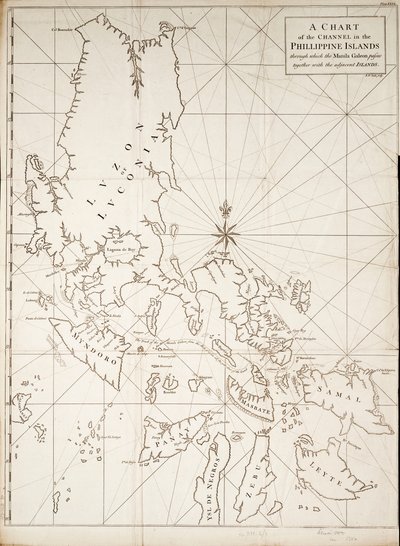 Carte du canal dans les îles Philippines par lequel passe le galion de Manille avec les îles adjacentes - Richard William Seale