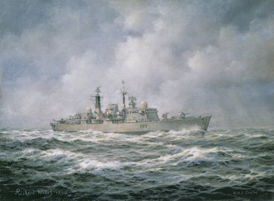 H.M.S. Exeter en mer, 1990 - Richard Willis
