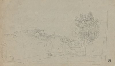 Vue de la maison et des jardins de Wilson (recto); Vue de la maison et des jardins de Wilson (verso) - Richard Wilson