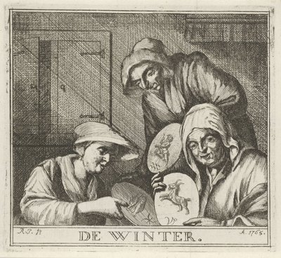 Intérieur avec trois paysannes - Rienk Jelgerhuis