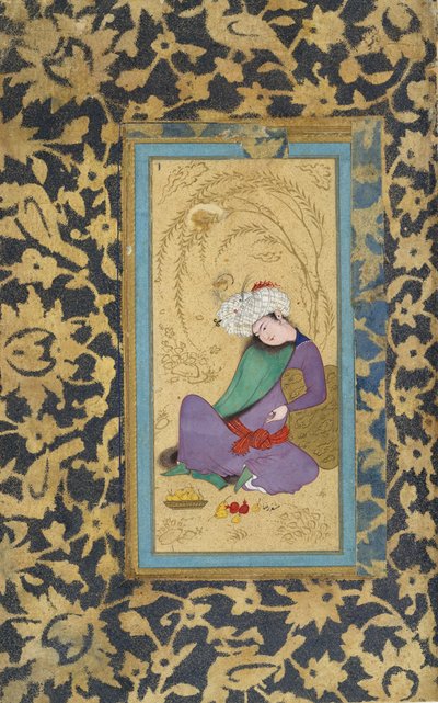 Homme en manteau doublé de fourrure, vers 1600 - Riza