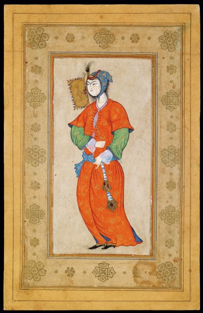 Jeune femme avec un éventail - Riza i Abbasi
