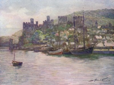 Château et quai de Conway, Midi - Robert (after) Fowler