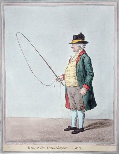 Billy le garde-chasse, gravé par James Gillray (1756-1815) publié par Hannah Humphrey en 1810 (gravure coloriée à la main) - Robert (after) Frankland