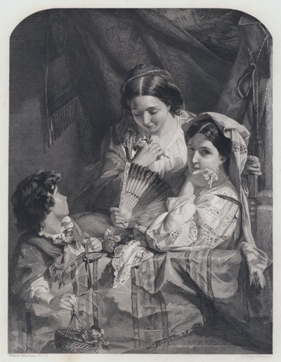 Un balcon au carnaval romain - Robert (after) Herdman