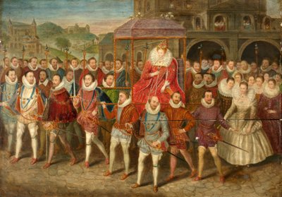 Une procession de la reine Elizabeth I, c.1800-40 - Robert (after) Peake