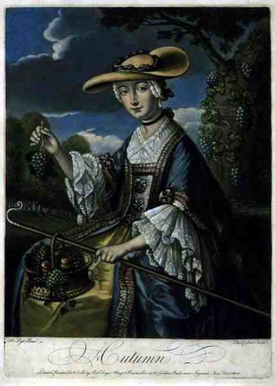 Automne, gravé par C. Corbutt, publié par Robert Sayer, vers 1760 - Robert (after) Pyle