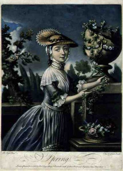 Printemps, gravé par C. Corbutt (Richard Purcell) (fl.1746-66), pub. par Robert Sayer, c.1760 - Robert (after) Pyle