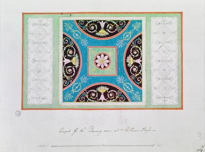 Conception de tapis pour le salon, Shelburne House - Robert Adam