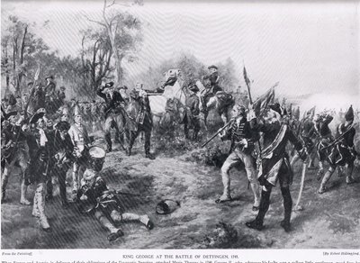 George II à Dettingen, illustration de 