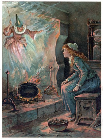 Cendrillon et la fée marraine, illustration de 