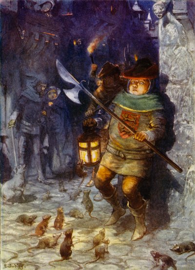 Illustration pour Le Joueur de flûte de Hamelin de Robert Browning - Robert Ambrose Dudley