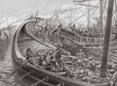 La flotte phocéenne défait les Carthaginois - Robert Ambrose Dudley