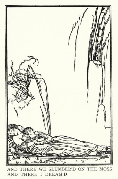 Illustration pour Poèmes de John Keats : La Belle Dame Sans Merci - Robert Anning Bell