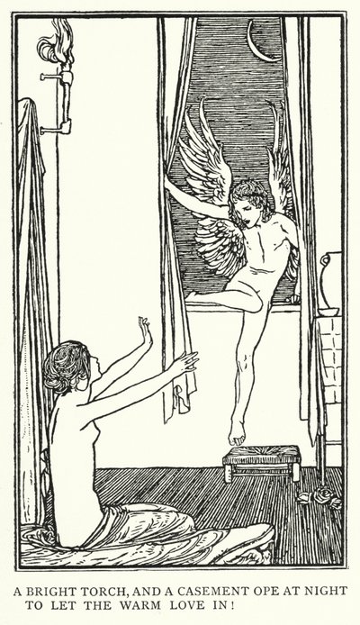 Illustration pour Poèmes de John Keats : Ode à Psyché - Robert Anning Bell