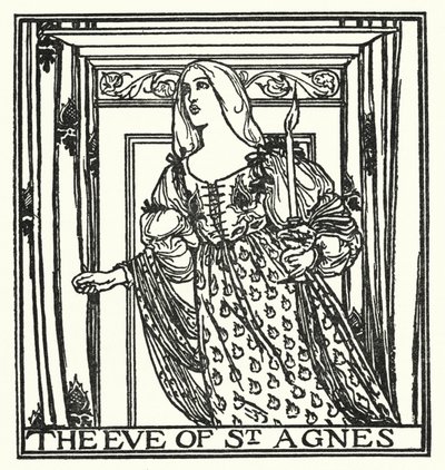 Illustration pour les Poèmes de John Keats : La Veille de la Sainte-Agnès - Robert Anning Bell