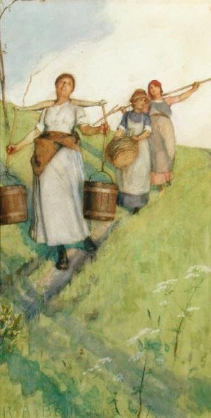 Retour à la maison - Les laitières - Robert Anning Bell