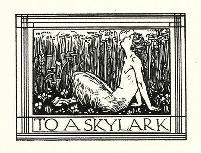 Shelley : À une alouette (litho) - Robert Anning Bell