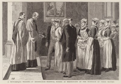 Un mariage pittoresque à Birmingham, les infirmières de l