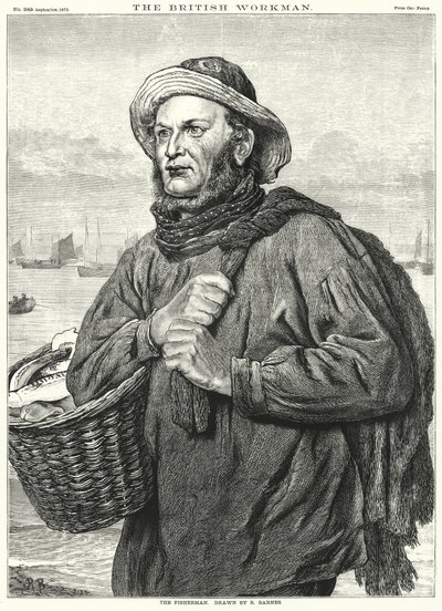 Le pêcheur (gravure) - Robert Barnes
