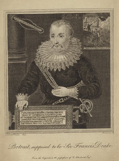 Francis Drake (gravure) - Robert Blemell (after) Schnebbelie