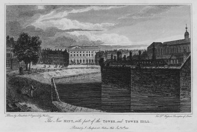 La nouvelle Monnaie, avec une partie de la Tour et Tower Hill - Robert Blemell (after) Schnebbelie