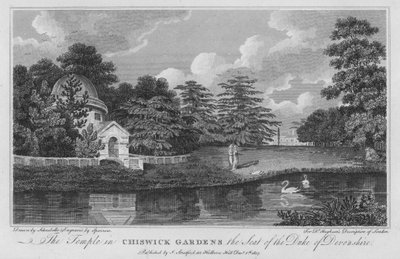 Le Temple dans les jardins de Chiswick, siège du duc de Devonshire - Robert Blemell (after) Schnebbelie