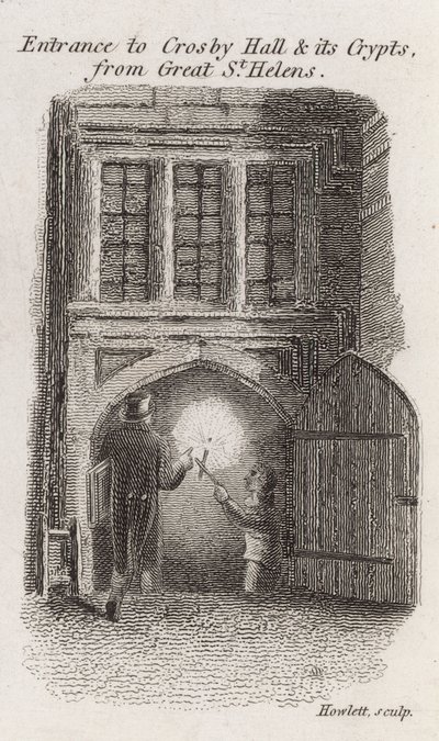 Entrée de Crosby Hall et ses cryptes de Great St Helens - Robert Blemell Schnebbelie