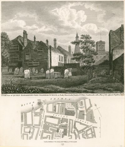 École de Grammaire Libre de la Reine Elizabeth à Tooley Street, St Olave, Southwark, Londres - Robert Blemell Schnebbelie