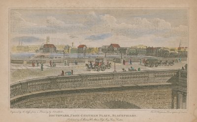 Southwark, depuis Chatham Place, Blackfriars - Robert Blemell Schnebbelie