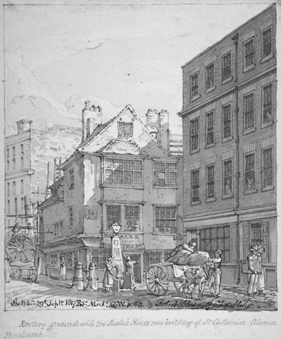 Presbytère de St Katherine Coleman, Fenchurch Street, City de Londres, 1817 - Robert Blemmell Schnebbelie