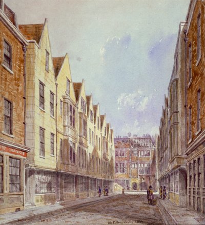 Vue de Great Winchester Street avec Winchester Place visible au loin, Londres - Robert Blemmell Schnebbelie