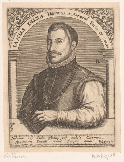 Portrait de Janus Dousa (Série de portraits de savants des XVe et XVIe siècles) - Robert Boissard