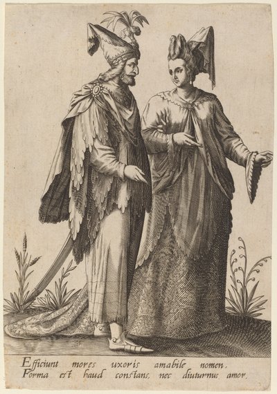 Efficiunt mores uxoris... - Robert Boissard after Jean Jacques Boissard