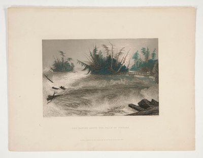 Les rapides au-dessus des chutes du Niagara, illustration pour Nathaniel Parker Willis - Robert Brandard