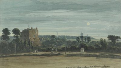 La pierre de Whittington au clair de lune - Robert Bremmel Schnebbelie