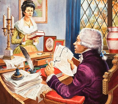 Robespierre et Eléonore Duplay (gouache sur papier) - Robert Brook