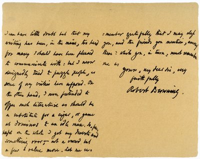 Lettre de Robert Browning à William G Kingsland, 27 novembre 1868 - Robert Browning