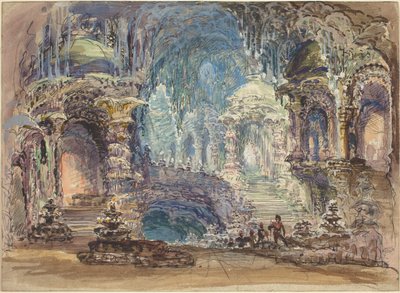 Pavillons fantastiques dans une grotte - Robert Caney