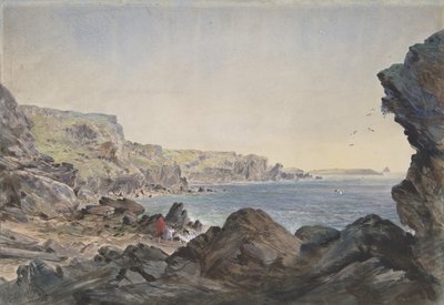 Baie de Foilhummerum, Valentia, vue vers la mer depuis le point où le câble... - Robert Charles Dudley