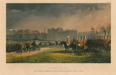 Hyde Park - la princesse passant les lignes des volontaires, 7 mars 1863 - Robert Charles Dudley