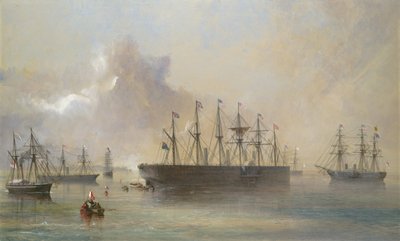 La Flotte du Câble Télégraphique Atlantique Assemblée à Berehaven, Côte Sud-Ouest de l