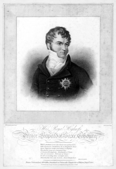 Prince Léopold George Christian Frederick de Saxe-Cobourg-Saalfeld, 1818 - Robert Cooper