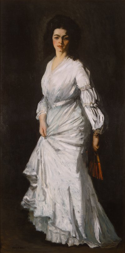 Femme en blanc : Portrait d