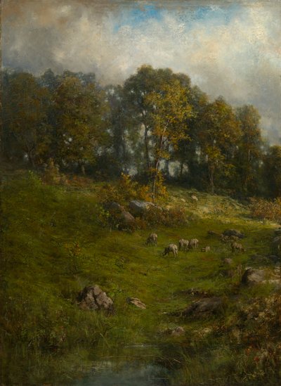 Un pâturage en pente, fin 19e-début 20e siècle - Robert Crannell Minor