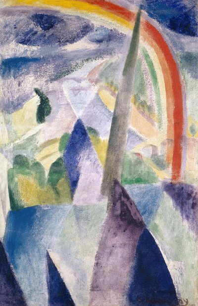 La flèche de Notre-Dame vue de Paris, Notre-Dame, 1909-1914 - Robert Delaunay