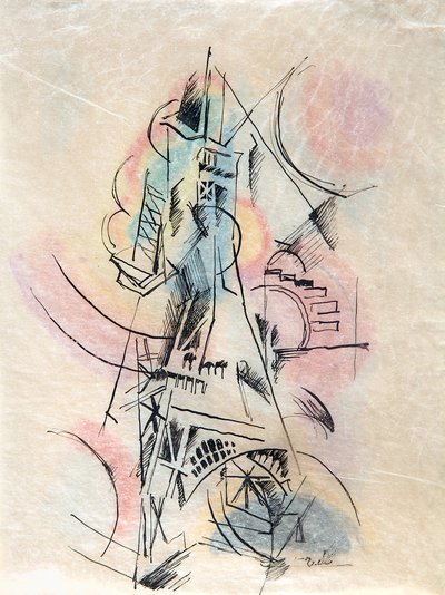 Étude pour La Tour Eiffel, vers 1911 - Robert Delaunay