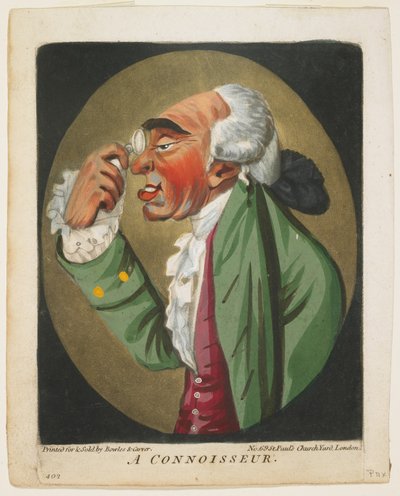 Un connaisseur, tiré de A Book of Heads, 1795 - Robert Dighton